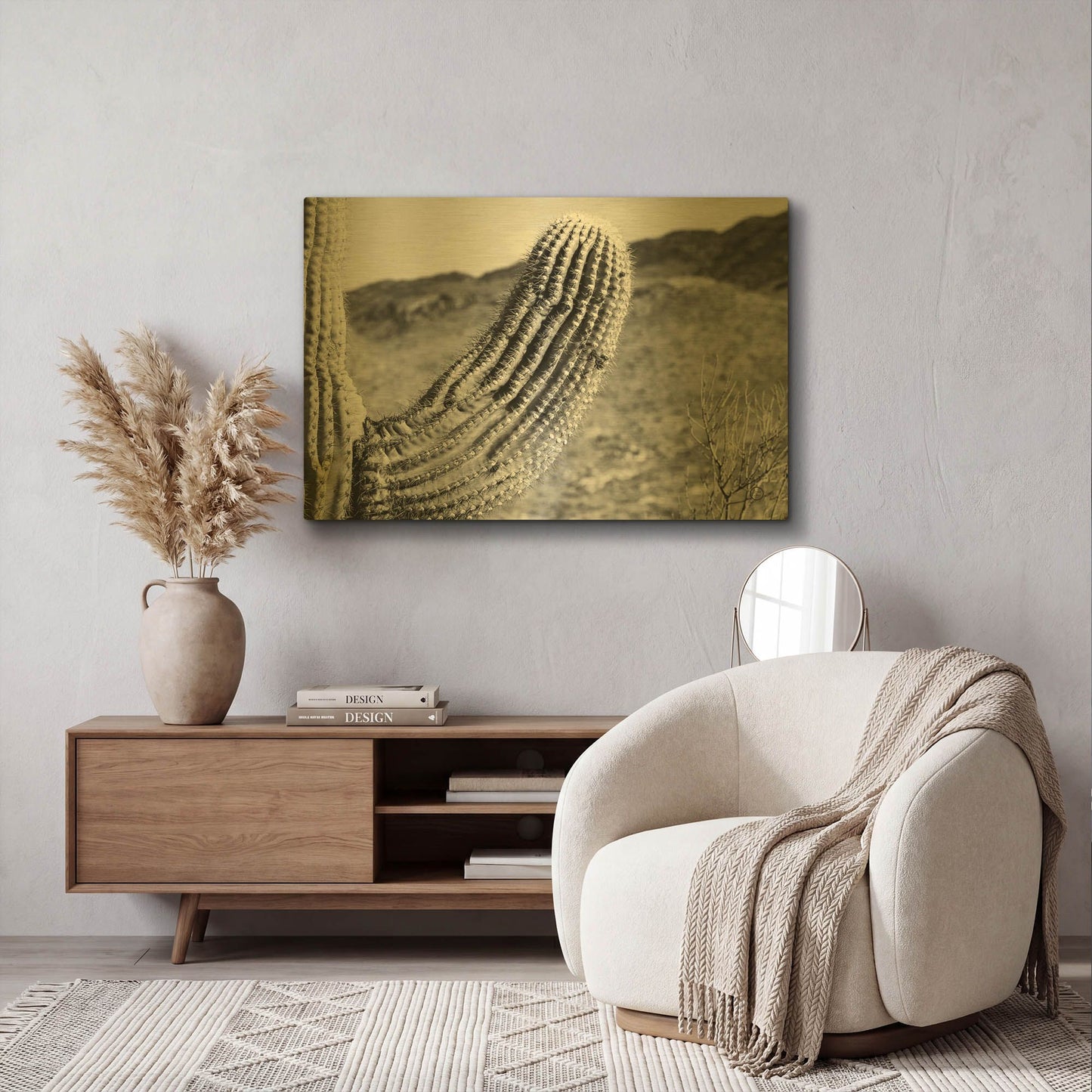 'Saguaro' By Nathan Larson Gold Metal Wall Art