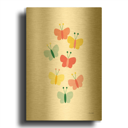 'Butterfly Friends' By Ann Kelle Gold Metal Wall Art