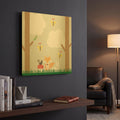 'Wood Land Animals II' By Ann Kelle Gold Metal Wall Art