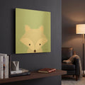 'Cuddly Fox' By Ann Kelle Gold Metal Wall Art