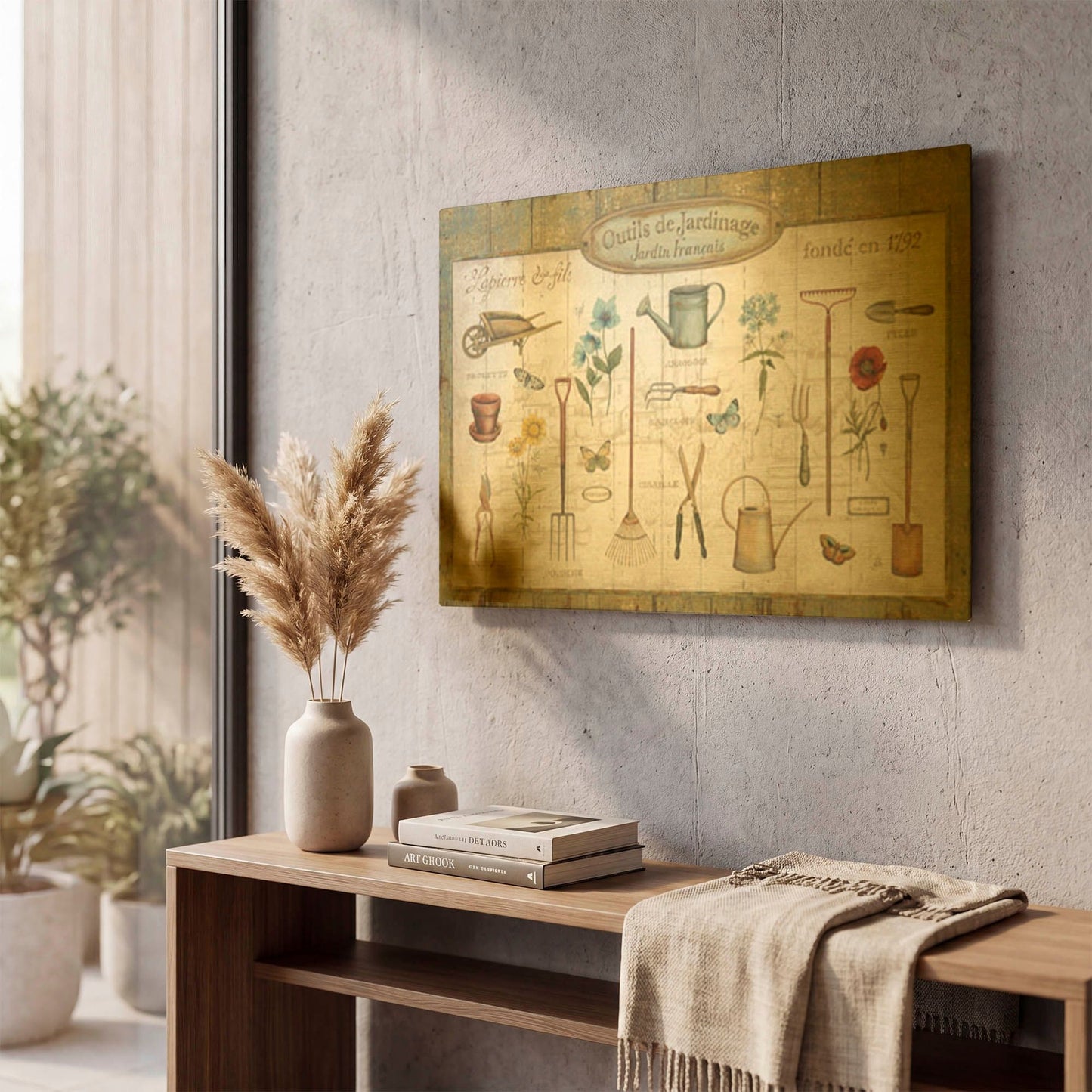 'Royal Garden I' By Daphne Brissonnet Gold Metal Wall Art