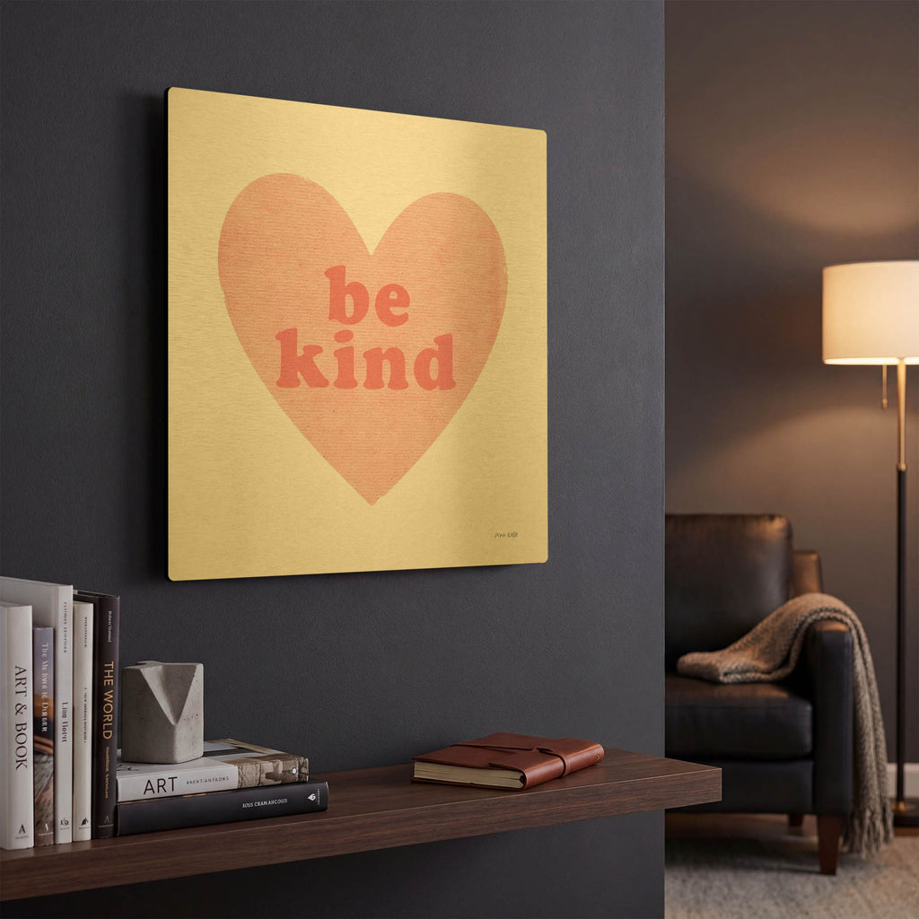 'Be Kind Heart' By Ann Kelle Gold Metal Wall Art