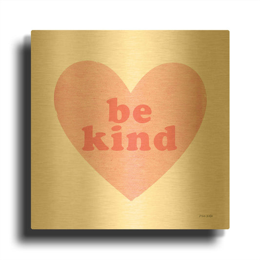 'Be Kind Heart' By Ann Kelle Gold Metal Wall Art