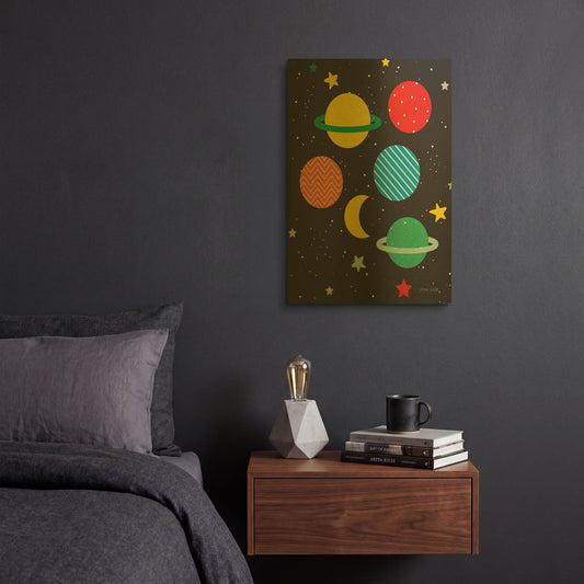'Outer Space' By Ann Kelle Gold Metal Wall Art