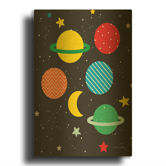 'Outer Space' By Ann Kelle Gold Metal Wall Art