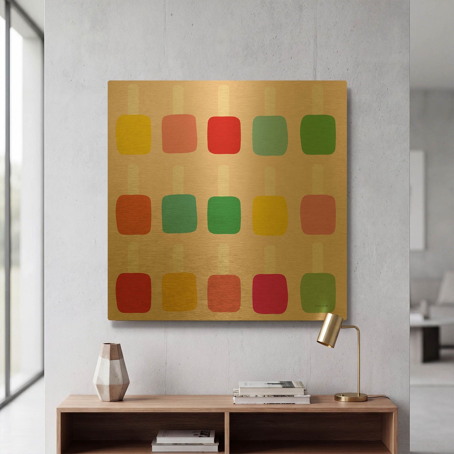 'Nail Polish Fun' By Ann Kelle Gold Metal Wall Art