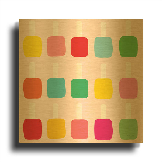 'Nail Polish Fun' By Ann Kelle Gold Metal Wall Art