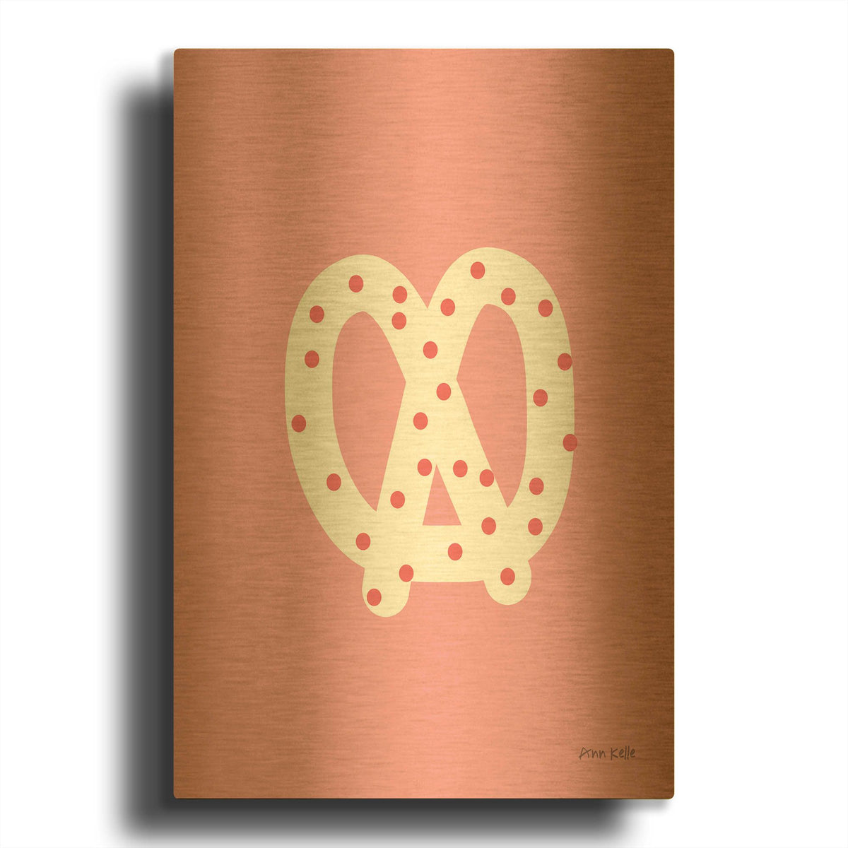 'Pretzel' By Ann Kelle Gold Metal Wall Art