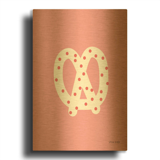 'Pretzel' By Ann Kelle Gold Metal Wall Art