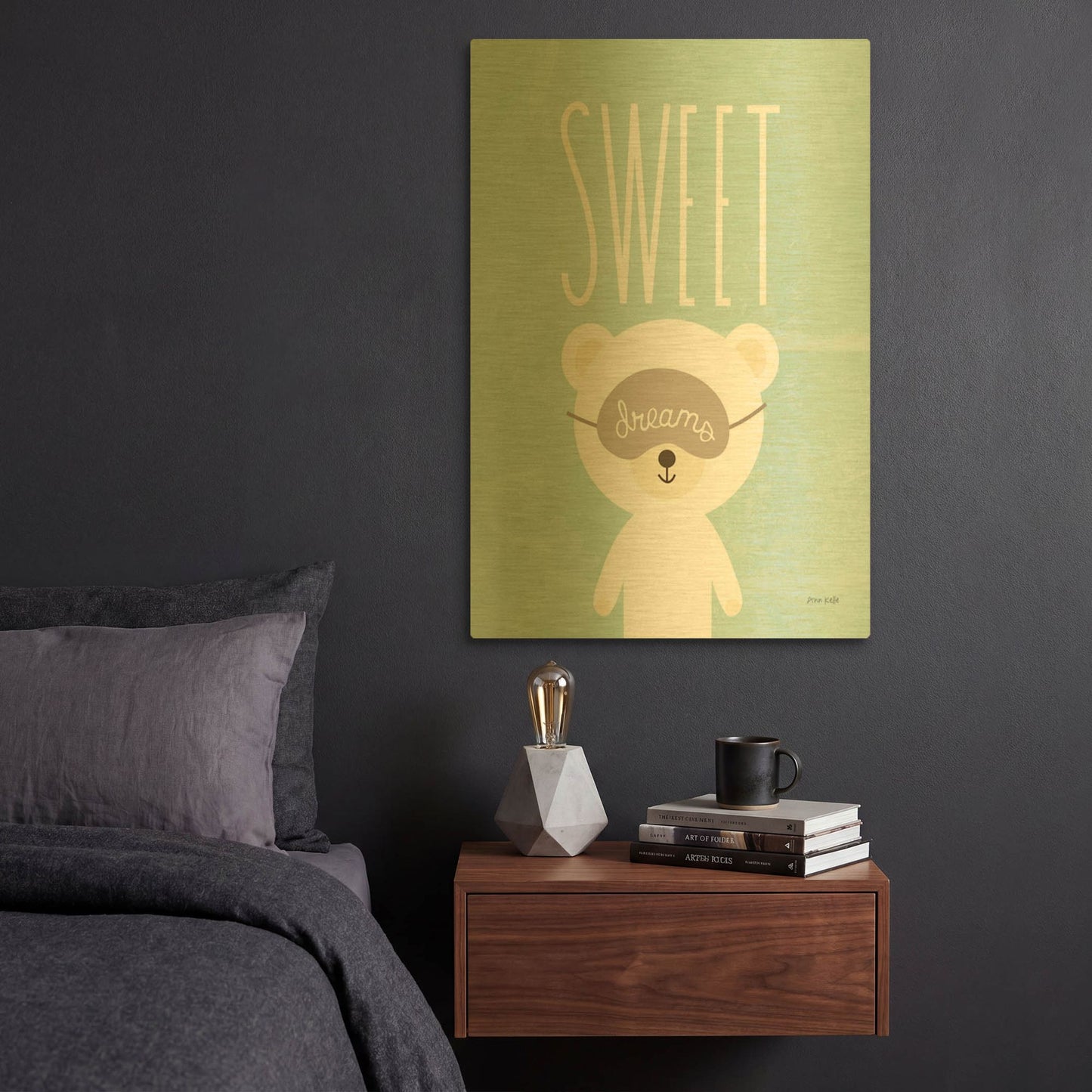 'Sweet Dreams' By Ann Kelle Gold Metal Wall Art