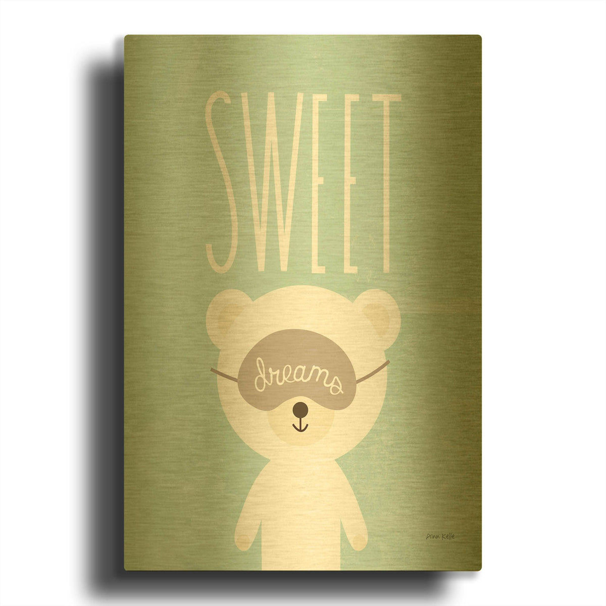 'Sweet Dreams' By Ann Kelle Gold Metal Wall Art