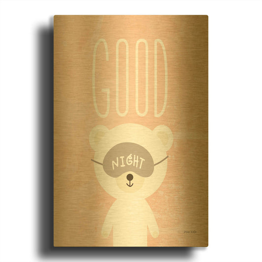 'Goodnight' By Ann Kelle Gold Metal Wall Art