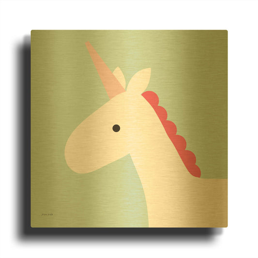 'Unicorn' By Ann Kelle Gold Metal Wall Art
