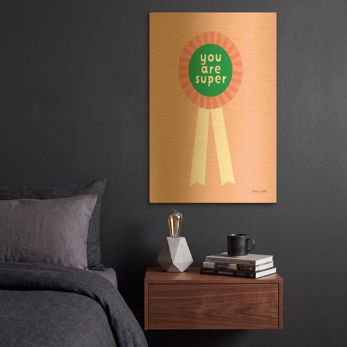 'Super Award' By Ann Kelle Gold Metal Wall Art