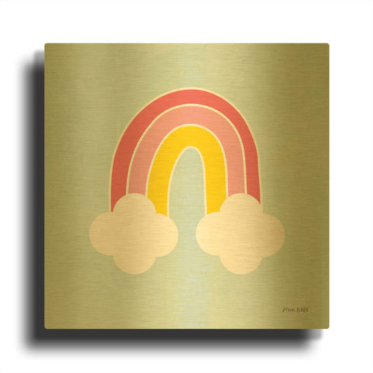 'Her Rainbow' By Ann Kelle Gold Metal Wall Art
