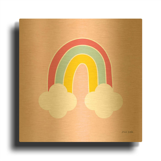 'His Rainbow' By Ann Kelle Gold Metal Wall Art
