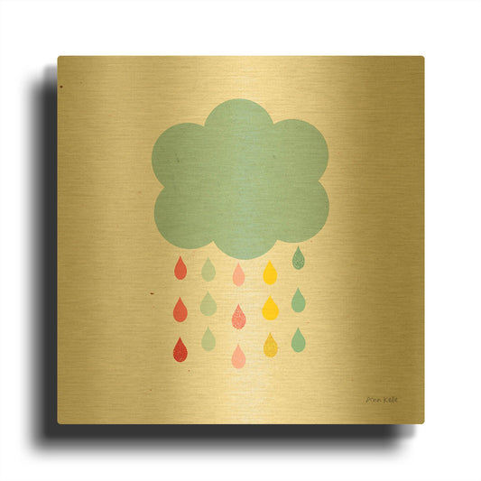 'Cloud I' By Ann Kelle Gold Metal Wall Art