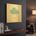 'Sleepy Cloud I' By Ann Kelle Gold Metal Wall Art