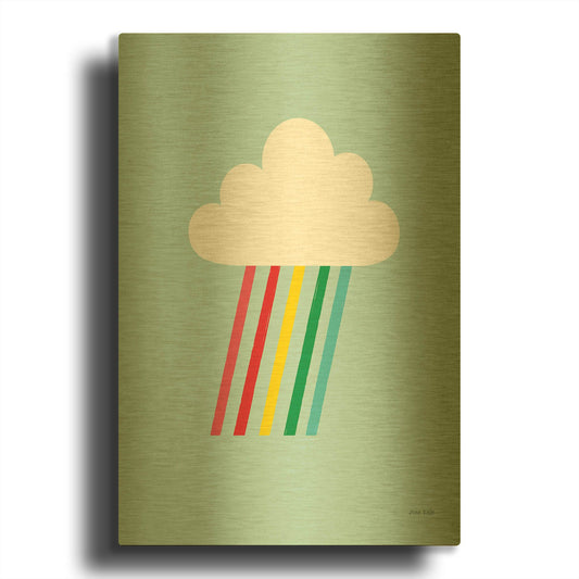 'Rainbow Rays II' By Ann Kelle Gold Metal Wall Art