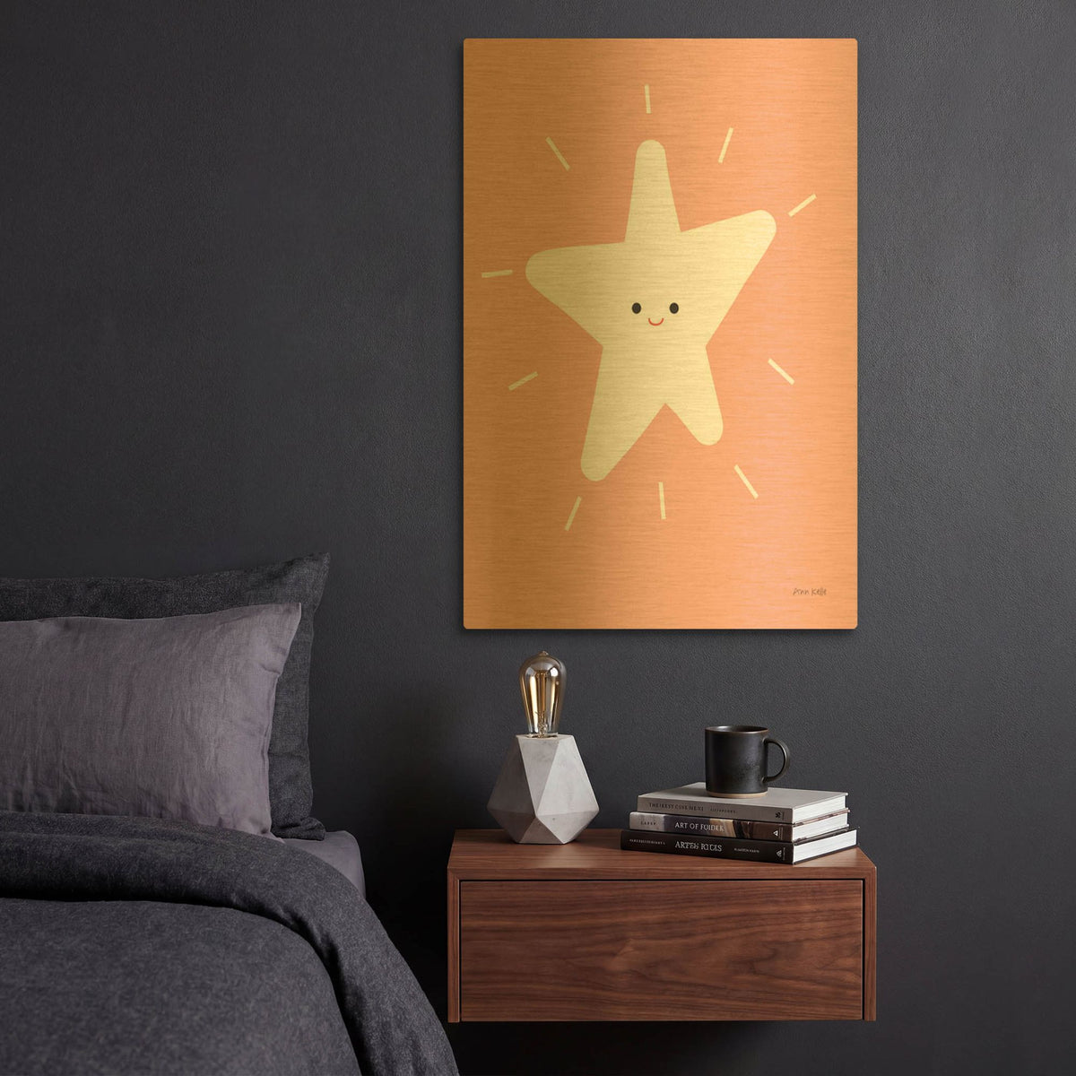 'Star' By Ann Kelle Gold Metal Wall Art