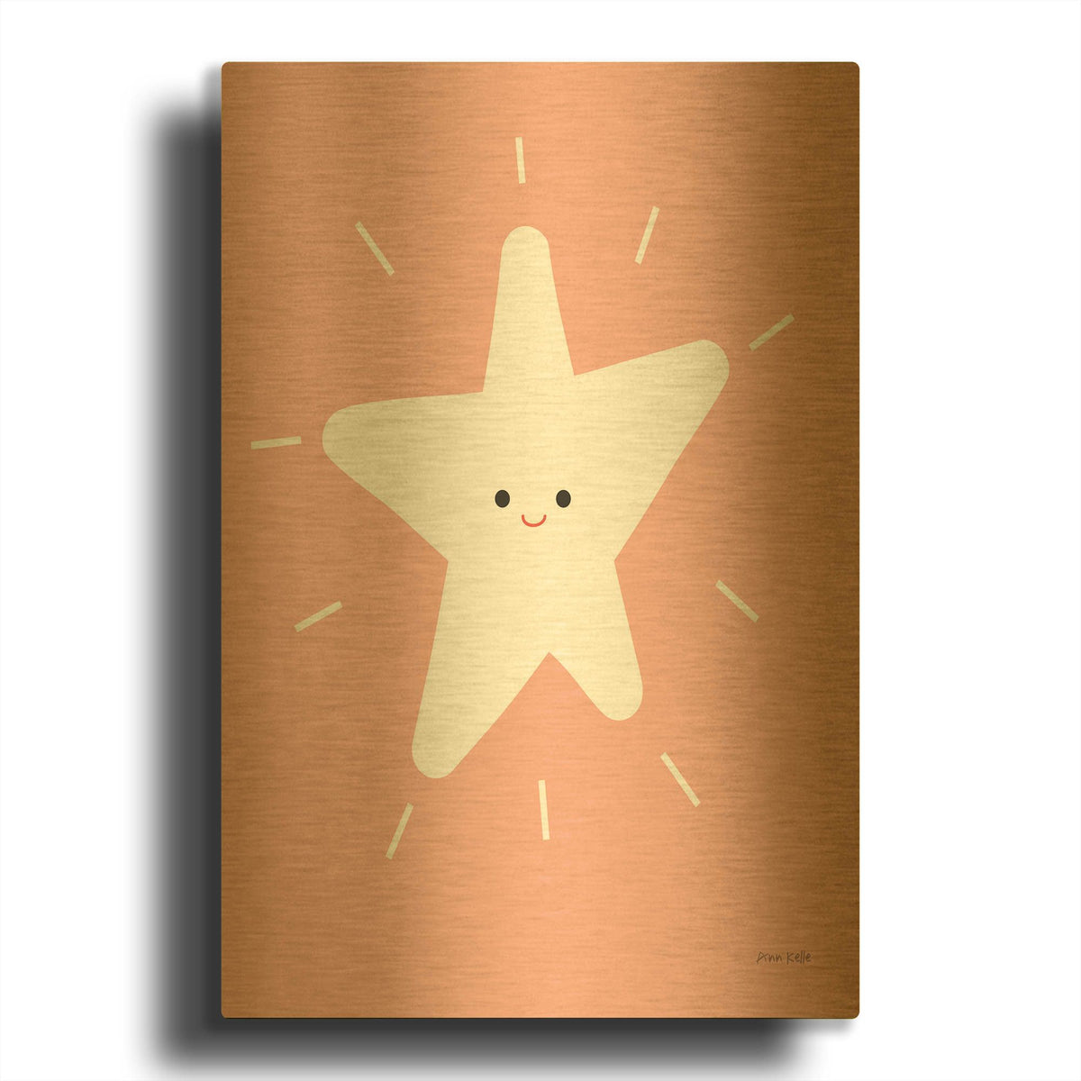 'Star' By Ann Kelle Gold Metal Wall Art