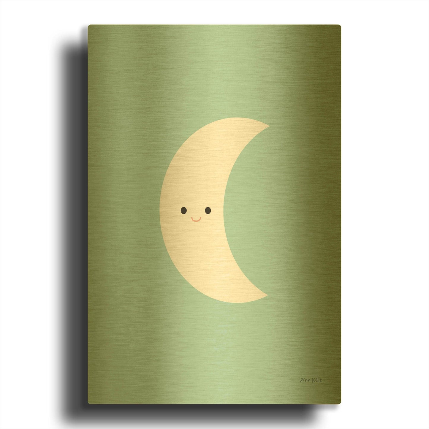 'Moon' By Ann Kelle Gold Metal Wall Art