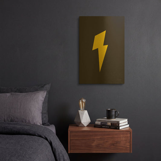'Lightning' By Ann Kelle Gold Metal Wall Art