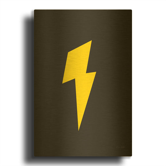 'Lightning' By Ann Kelle Gold Metal Wall Art