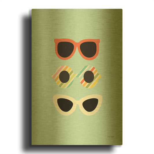 'Glamour Sunglasses' By Ann Kelle Gold Metal Wall Art