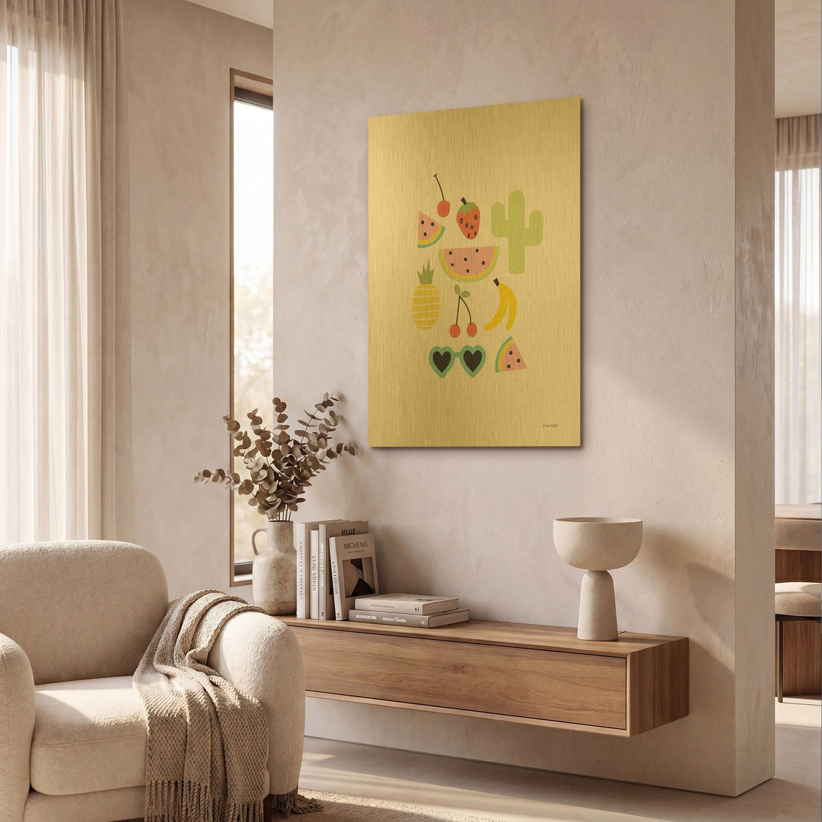 'Summer Daze II' By Ann Kelle Gold Metal Wall Art
