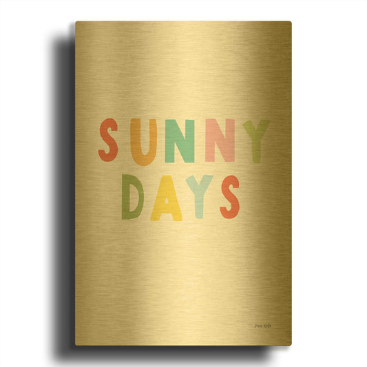 'Sunny Days' By Ann Kelle Gold Metal Wall Art