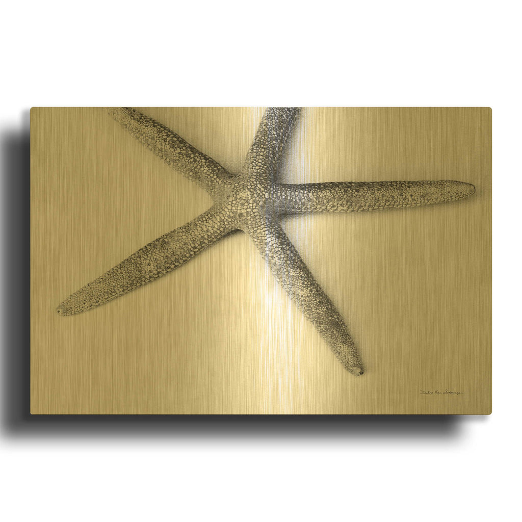 'Starfish Detail' By Debra Van Swearingen Gold Metal Wall Art