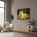 'Two Wild Horses BW' By Debra Van Swearingen Gold Metal Wall Art