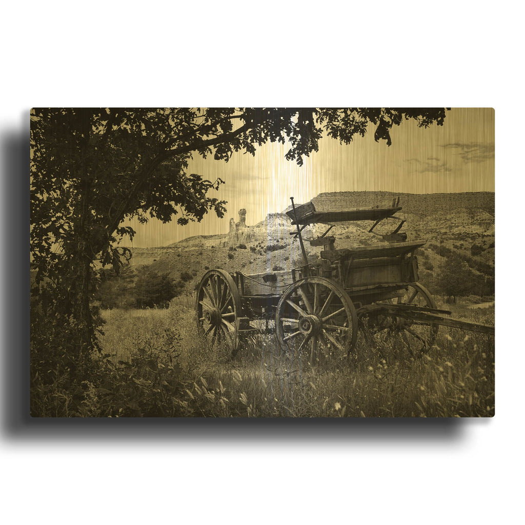 'The Old Southwest' By Debra Van Swearingen Gold Metal Wall Art