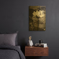 'Lotus Flower IX' By Debra Van Swearingen Gold Metal Wall Art