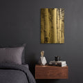 'Aspens I' By Debra Van Swearingen Gold Metal Wall Art