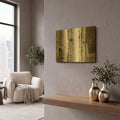 'Aspens III' By Debra Van Swearingen Gold Metal Wall Art