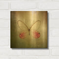 'French Butterfly I' By Debra Van Swearingen Gold Metal Wall Art