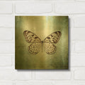 'French Butterfly V' By Debra Van Swearingen Gold Metal Wall Art