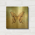 'French Butterfly VI' By Debra Van Swearingen Gold Metal Wall Art