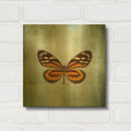 'French Butterfly VIII' By Debra Van Swearingen Gold Metal Wall Art