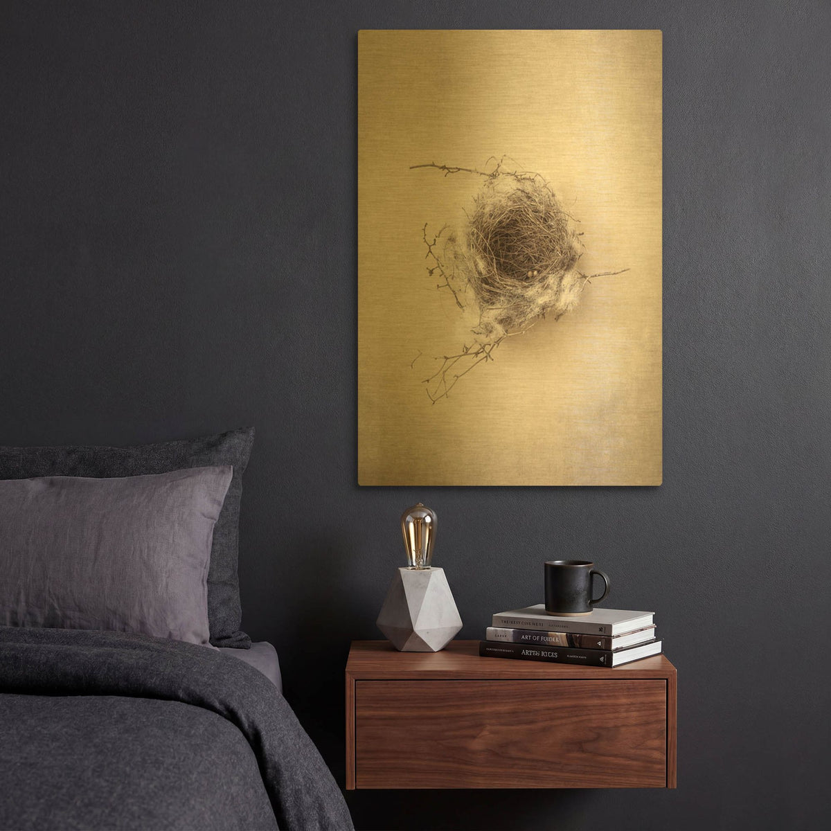 'Nest III' By Debra Van Swearingen Gold Metal Wall Art