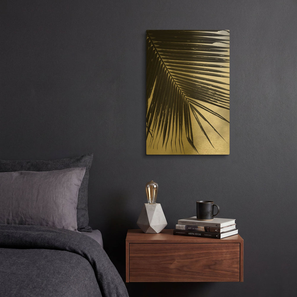 'Palm Frond II' By Debra Van Swearingen Gold Metal Wall Art
