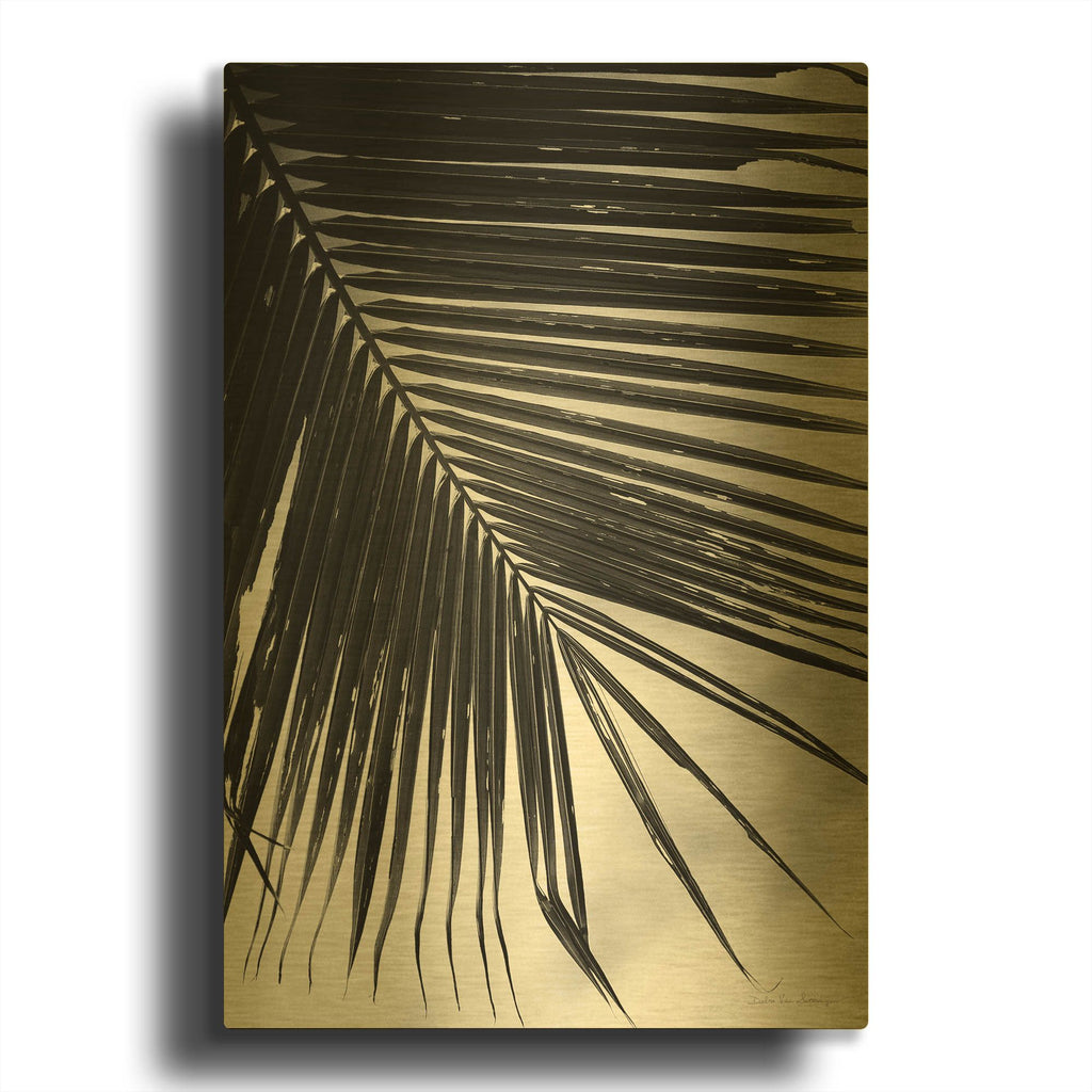 'Palm Frond II' By Debra Van Swearingen Gold Metal Wall Art