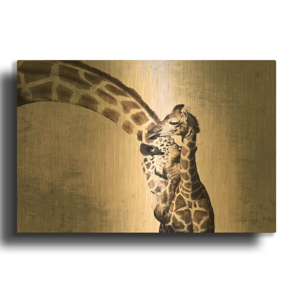 'Mother and Son' By Debra Van Swearingen Gold Metal Wall Art