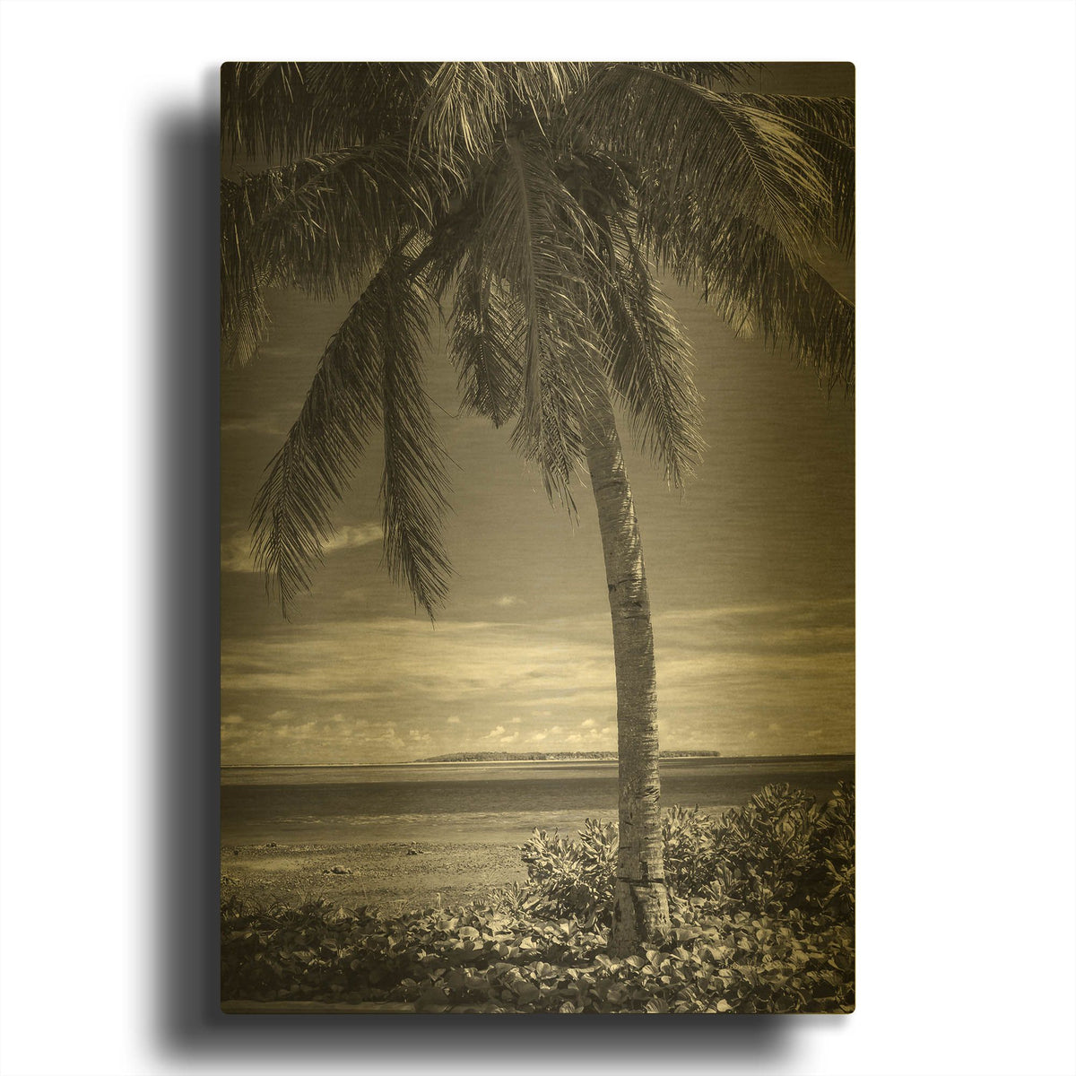 'Ocean View' By Debra Van Swearingen Gold Metal Wall Art