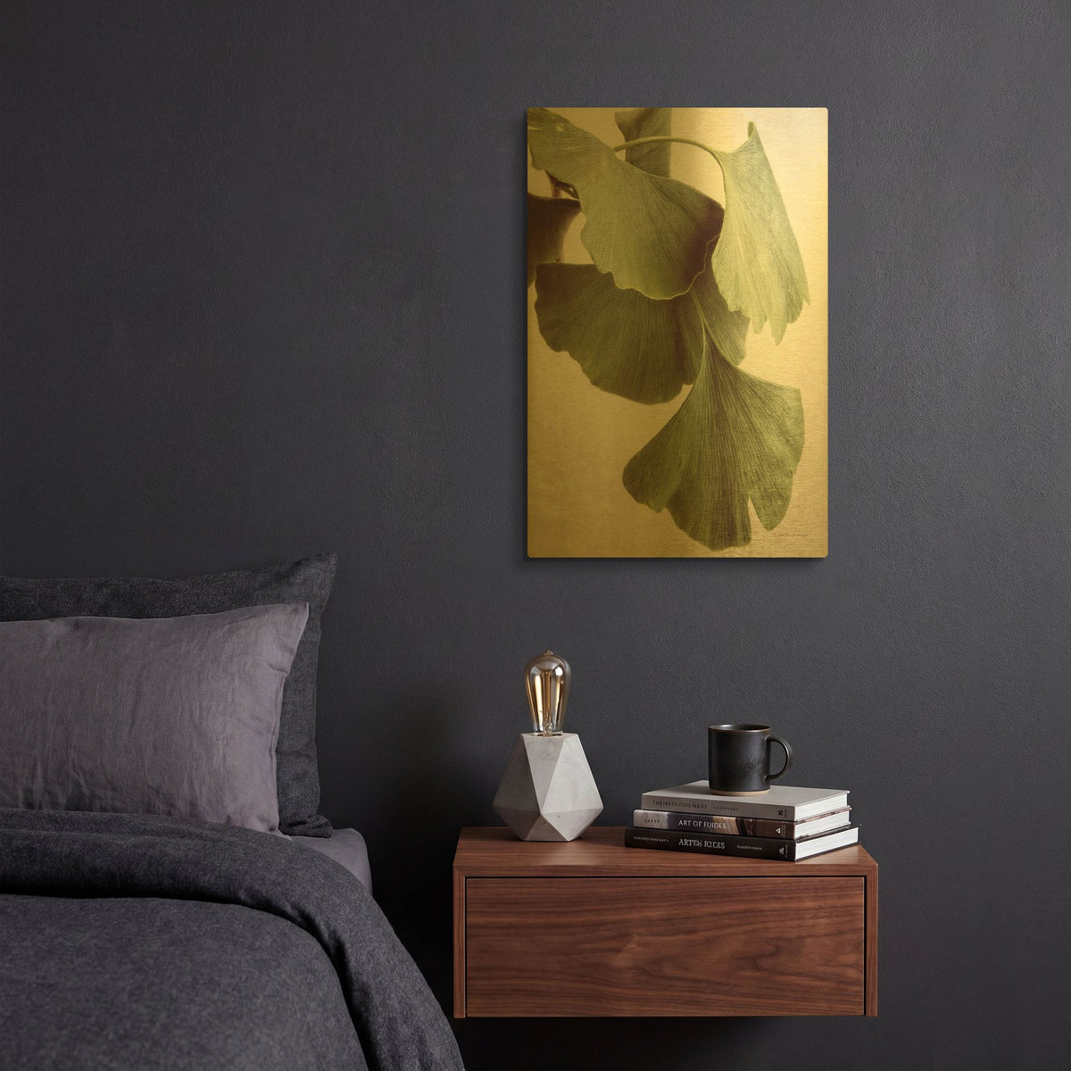 'Gingko Color' By Debra Van Swearingen Gold Metal Wall Art