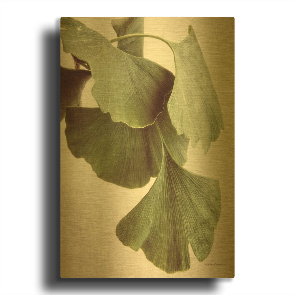 'Gingko Color' By Debra Van Swearingen Gold Metal Wall Art