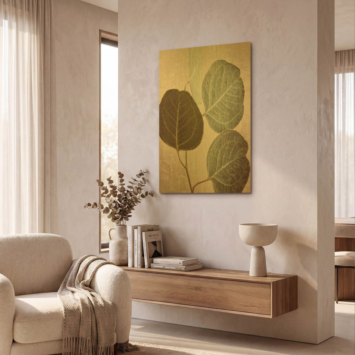 'Eucalyptus Color' By Debra Van Swearingen Gold Metal Wall Art