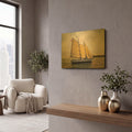 'Morning Sail' By Debra Van Swearingen Gold Metal Wall Art
